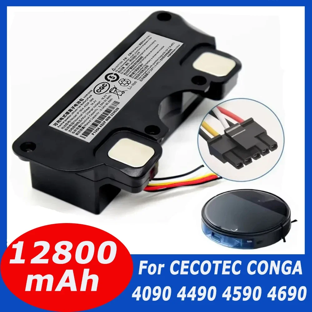 Suitable for CECOTEC CONGA 4090 4490 4690 4590 series sweeper battery 14.4V 12800mAh