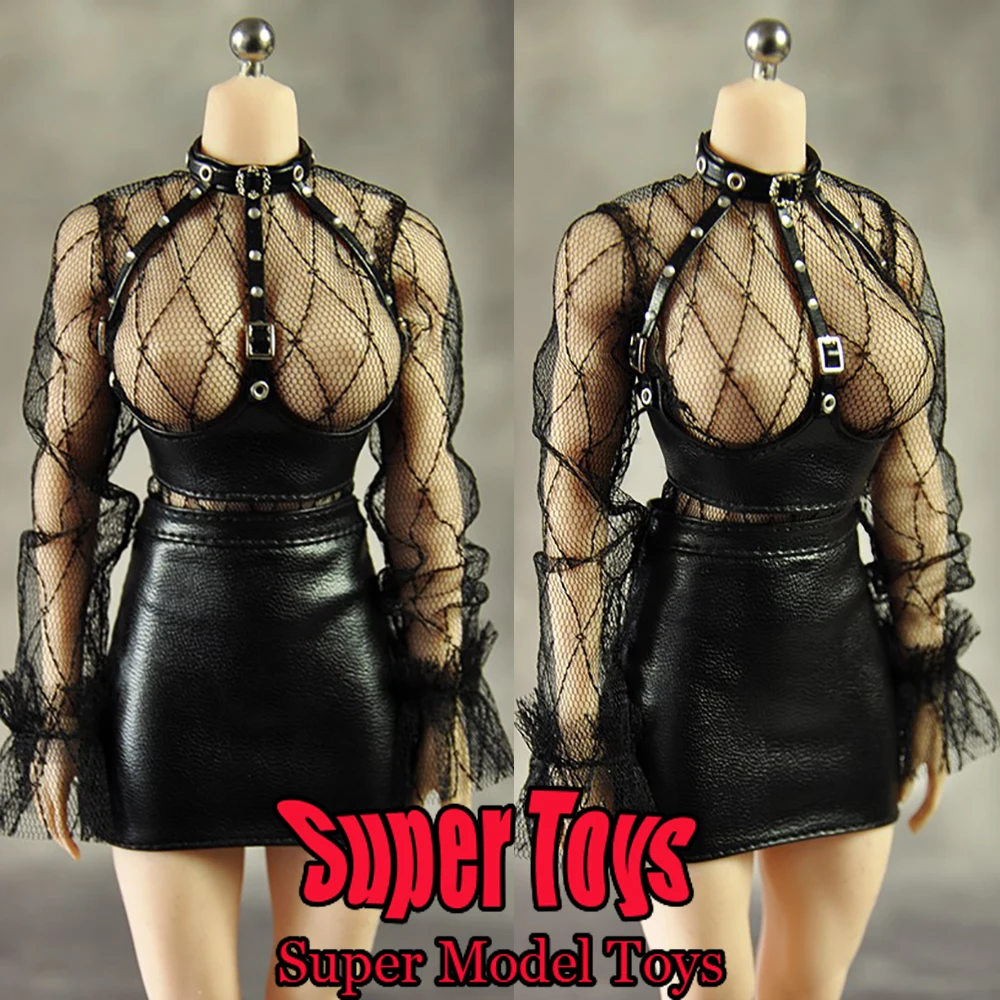 

In Stock 1/6 Scale Female Soldier Clothes Accessories Slim Black Skirt Corset Set Fit 12-inches Action Figure Model Doll