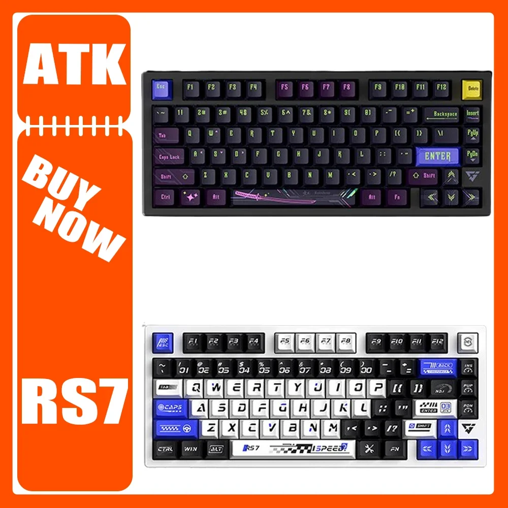 New Atk Rs7 Mechanical Keyboard Magnetic Switch 8k Wired Rgb Quick Trigger Gaming Keyboard Smart Speed X For Varolant Pc Gamer