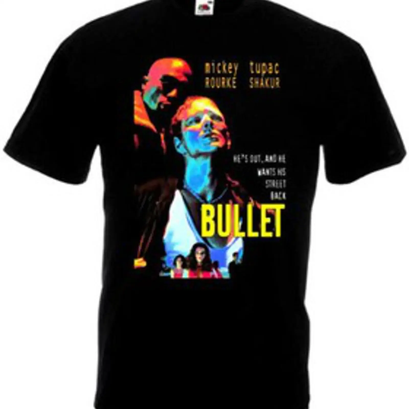 Camiseta Bullet v4 negra póster de película todas las tallas S 5XL vintage Washed Unisex Stylish Top For Everyday Wear