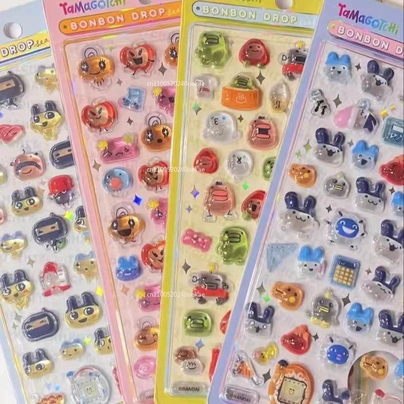 Nuevas pegatinas de Tamagotchi DIY álbum de recortes pegatina para ordenador portátil pegatinas de sello de gota de caramelo recuerdos de fiesta de recuerdos de álbum de recortes regalos ンン バ80)