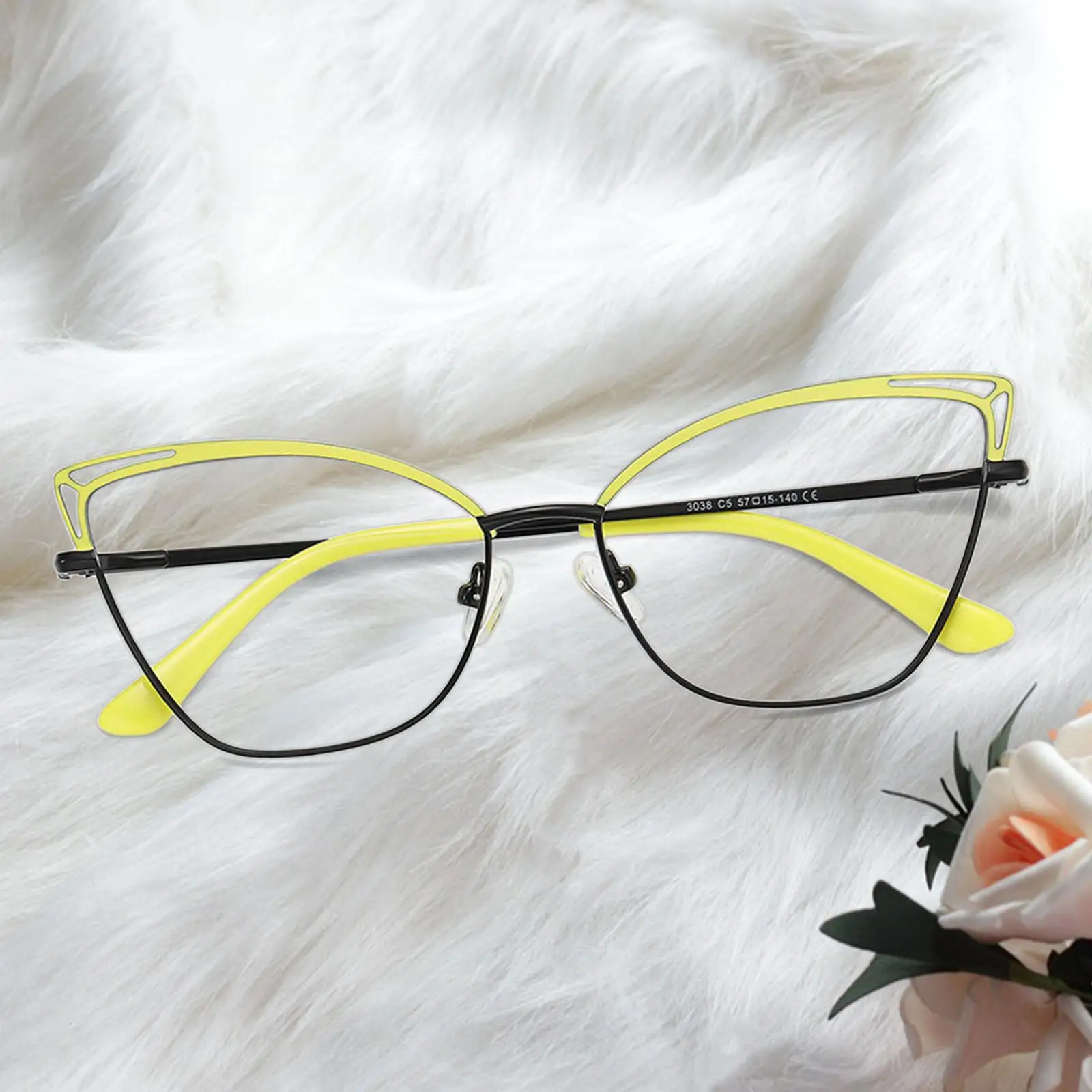 Women Blue Light Blocking Glasses Blue Light Filter Metal Frame for Reading