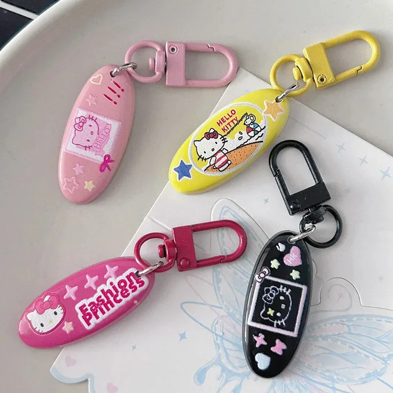 

Hello Kitty Anime Kawaii Sanrio Ins Fashion KT Cat Handmade Keychain Pendant Cute Bag Decoration Lovely Gifts for Girls