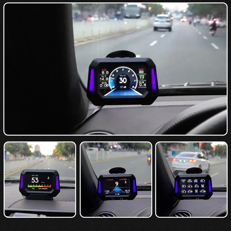 P21 HUD Head Up Display Car Board Computer Digital Clock GPS Speedometer OBD2 Diagnostic Tools Instrument