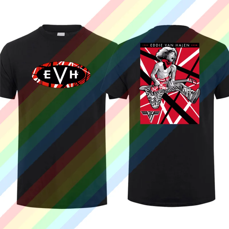 Hot Sale Eddie Van Halen Evh Theme 100%Cotton Summer Streetwear Unisex T Shirt Clothing Unique Short Sleeve Tee Graphic Gym Top