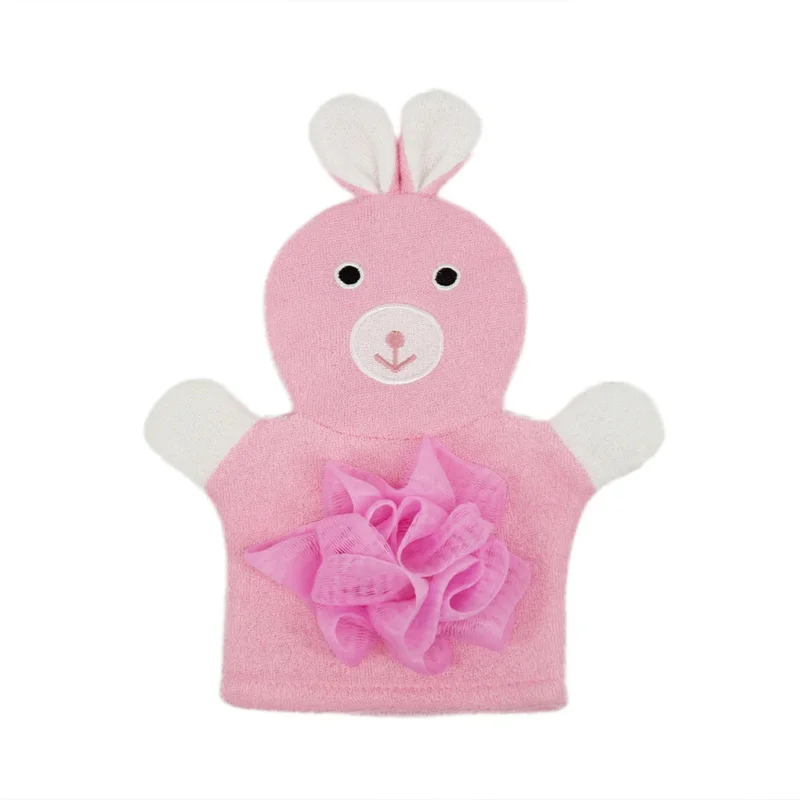 

Cute Animal Baby Bath Glove - Soft Shower Sponge for Kids Toddler (Duck/Frog/Rabbit) Easy Bubbling