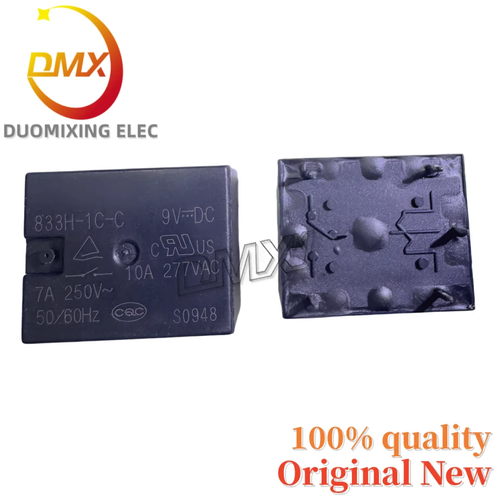 5PCS/Lot Original 833H-1C-C 9VDC 5-pin 10A 277VAC 7A 250V~ 50/60Hz SPST relay