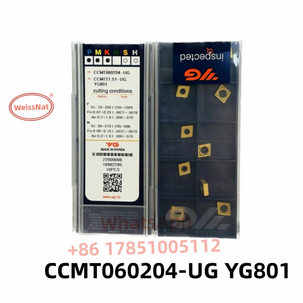 

YG-1 CCMT060204 08 CCMT09T304 08 CCMT120408-UG UF YG801 YG3020 Cutting Carbide Insert CCMT Inserts