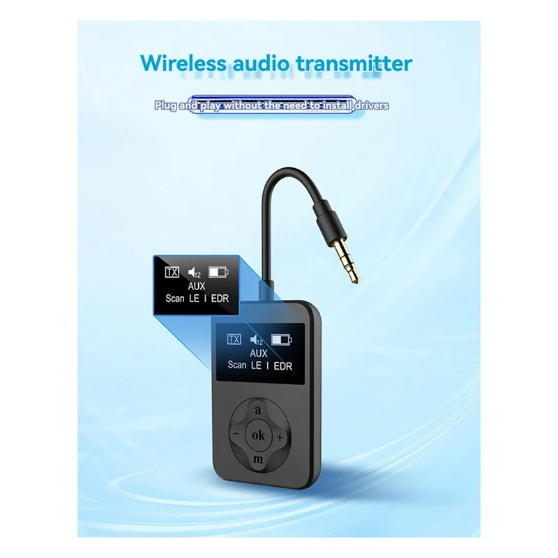 FFYY-Aptxlossless Auracast LC3 Bluetooth 5.4 Adapter nadajnika audio do słuchawek TV z Aptx Lossless do muzyki do gier