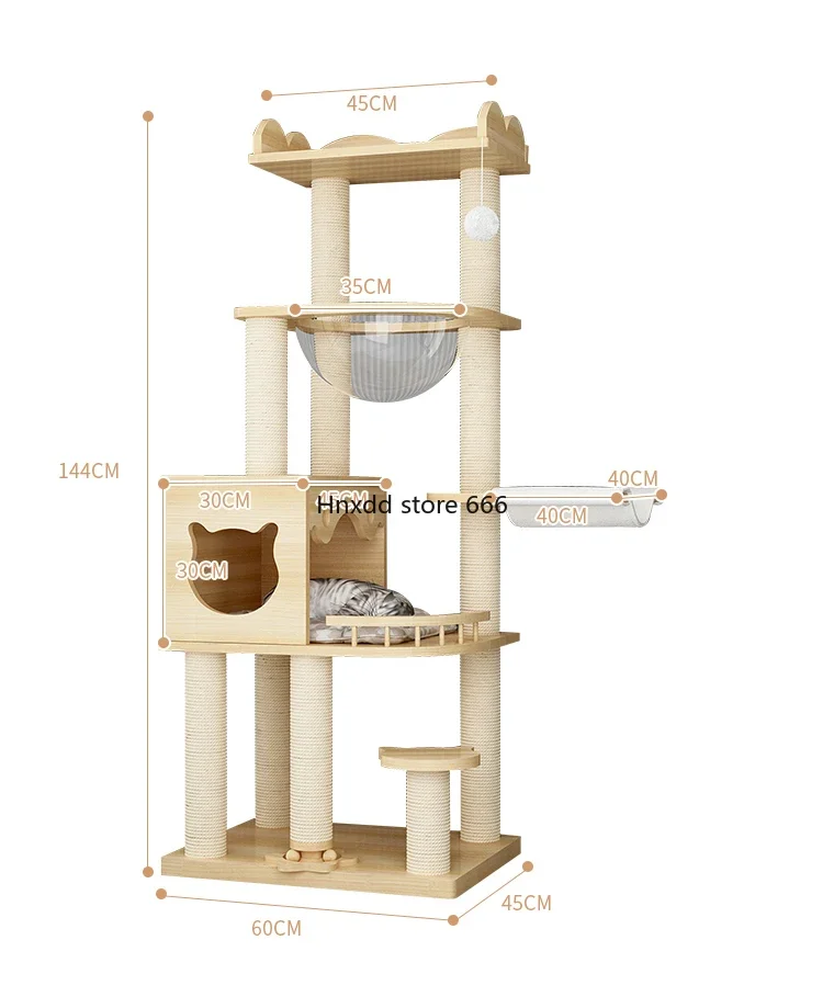 The scratching column does not occupy the area of the cat rack, which is universal in all seasons, large cat rack, cat tree.