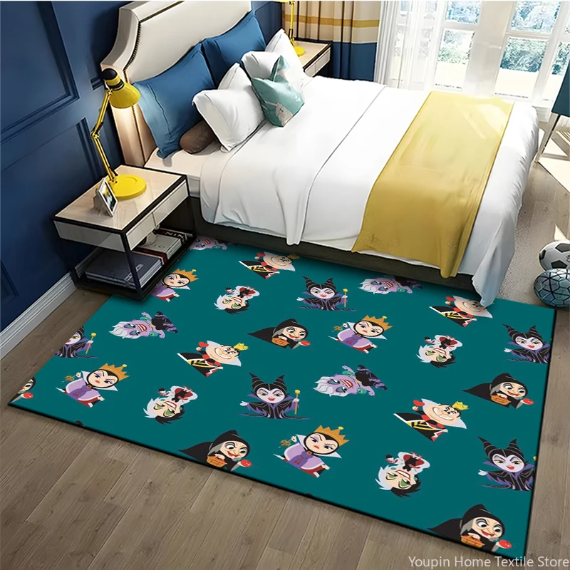 

Disney Villains Evil Printed Cartoon Rugs Carpets For Home Living Room Bedroom Sofa Home Kids Decor Floor Anti-Slip Kitchen Mats