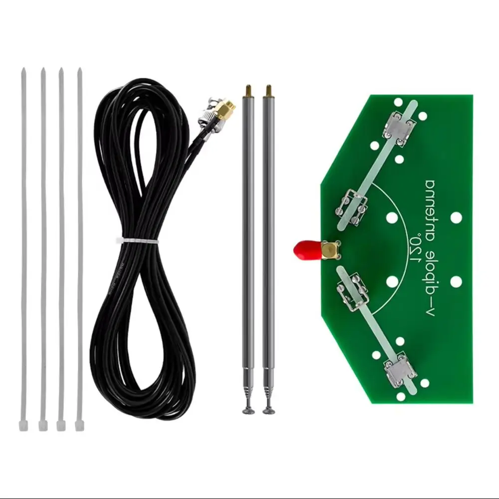 V-Shaped Dipole Antenna Kit  With 6m Cable And Adjustable Pull Rod 137MHz FM Aviation Communication DIY Module Instrument