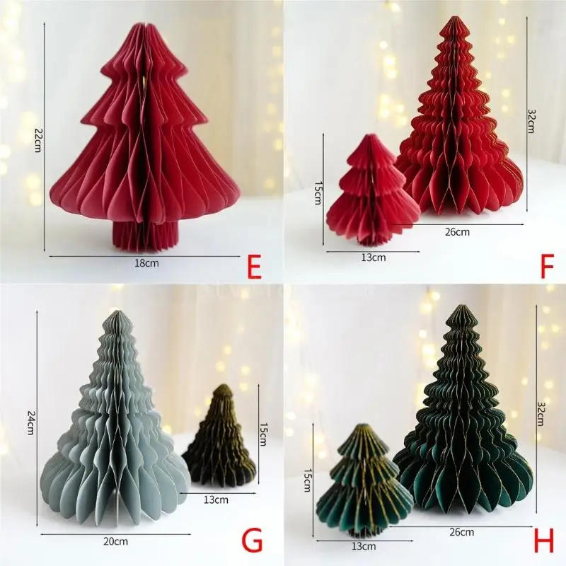 Elegante papieren sculpturen bureau-top kerstboom magnetisch voor feestelijke vakantie handwerk partij decor ornament