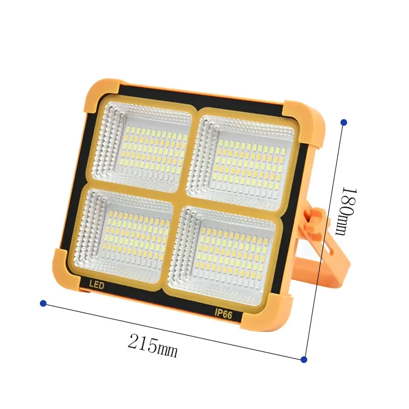 rts 200W 400W 600W Portable solar LED floodlight emergency lighting Camping night market floor stall portable outdoor floodlight