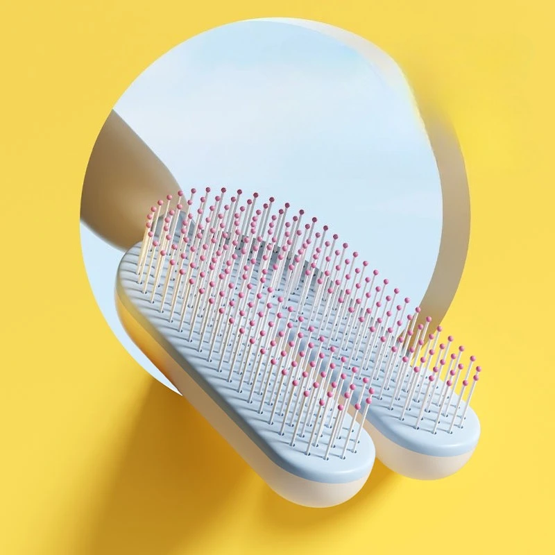 1 قطعة لطيف على شكل حرف U تصميم وسادة هوائية مشط مكافحة ساكنة رقيق أمشاط الشعر خاص لفتاة غير العقد العناية بالشعر وسادة تدليك أمشاط