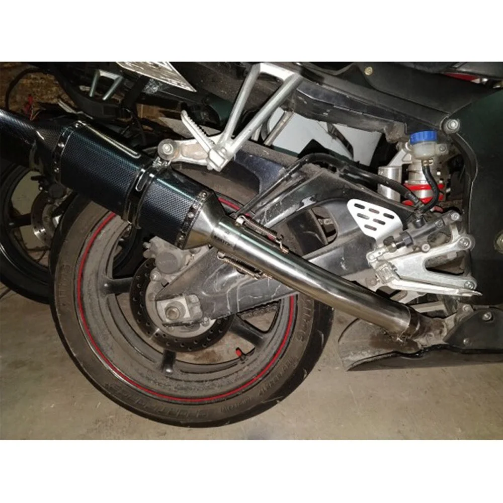 Für Yamaha YZF R6 1998-2005 Auspuffendrohre Schalldämpfer 370mm Mittelrohr-System Auspuffanlagen Auspuffrohre Auspuffsystem Slip-on – Detail 4