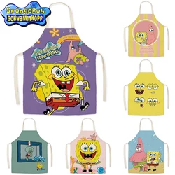 SpongeBob Patrick Star Kitchen Apron Waterproof BBQ Bib for Kids Adult Fashion Waist Baking Hand-wiping Household Cooking Apron