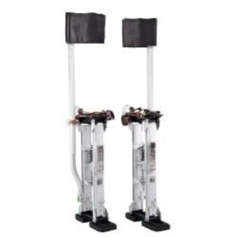 

Professional Grade Adjustable Aluminum Drywall Stilts w/Soft Straps - Adjustable Range for Drywall Installation, Painting, and