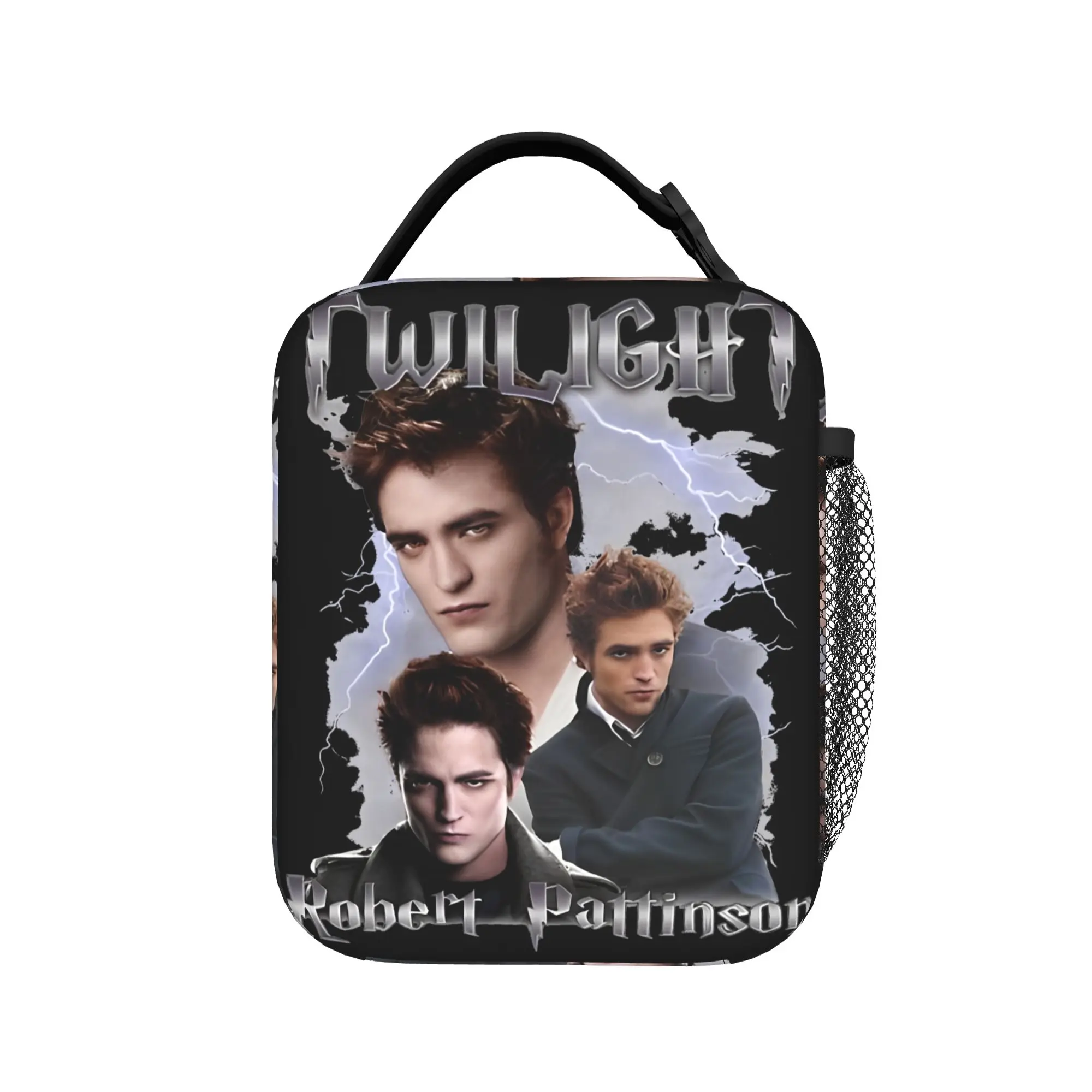 Vintage Edward Insulated Lunch Bag Cooler Bag Reusable,Meal Container The Twilight Saga Portable Tote Lunch Box Food Bag Work