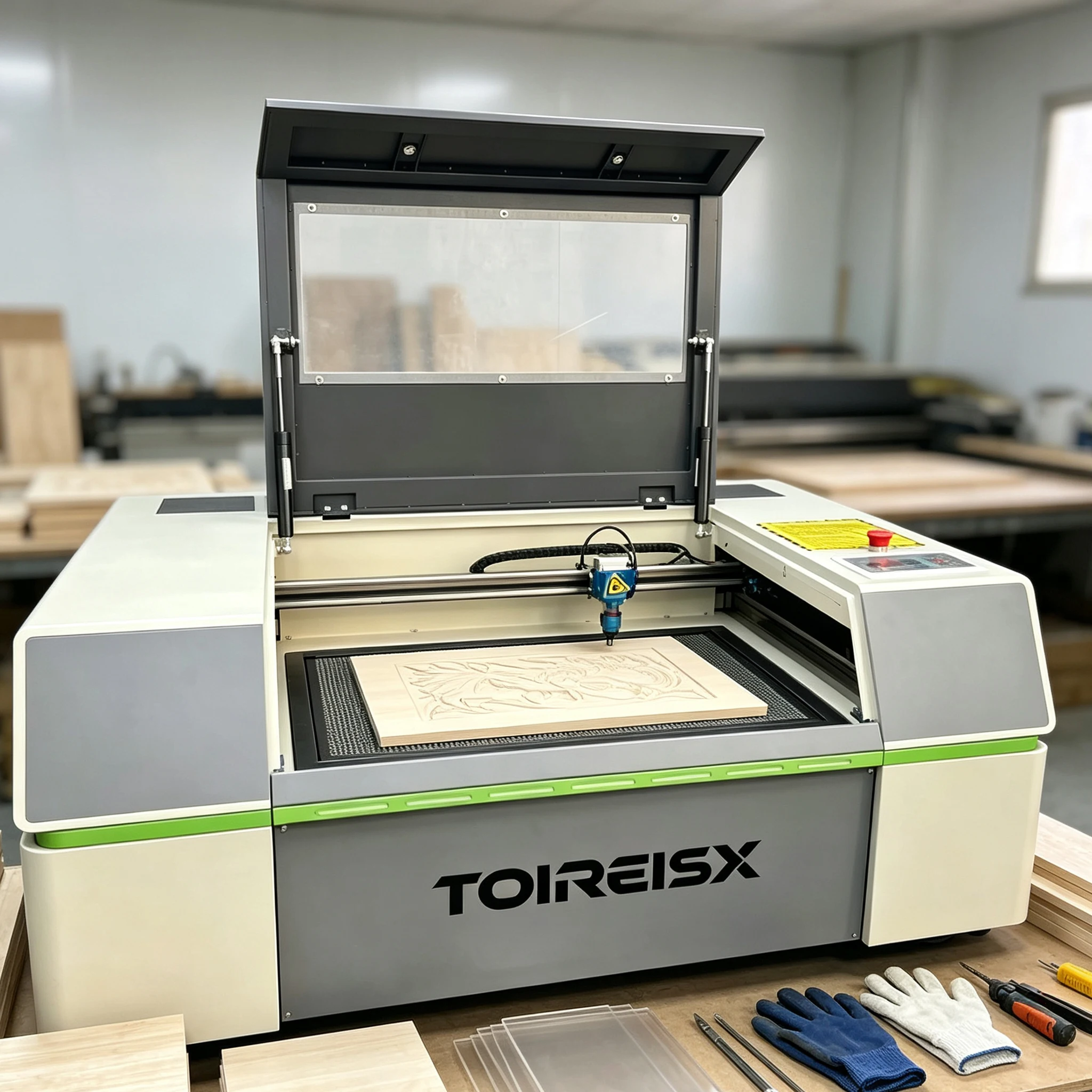 TOIREISX 50W CO2 Laser Engraving Machine DIY Engraver DSP Computer Control Engraver For Wood Leather 600×400mm Engraving Area