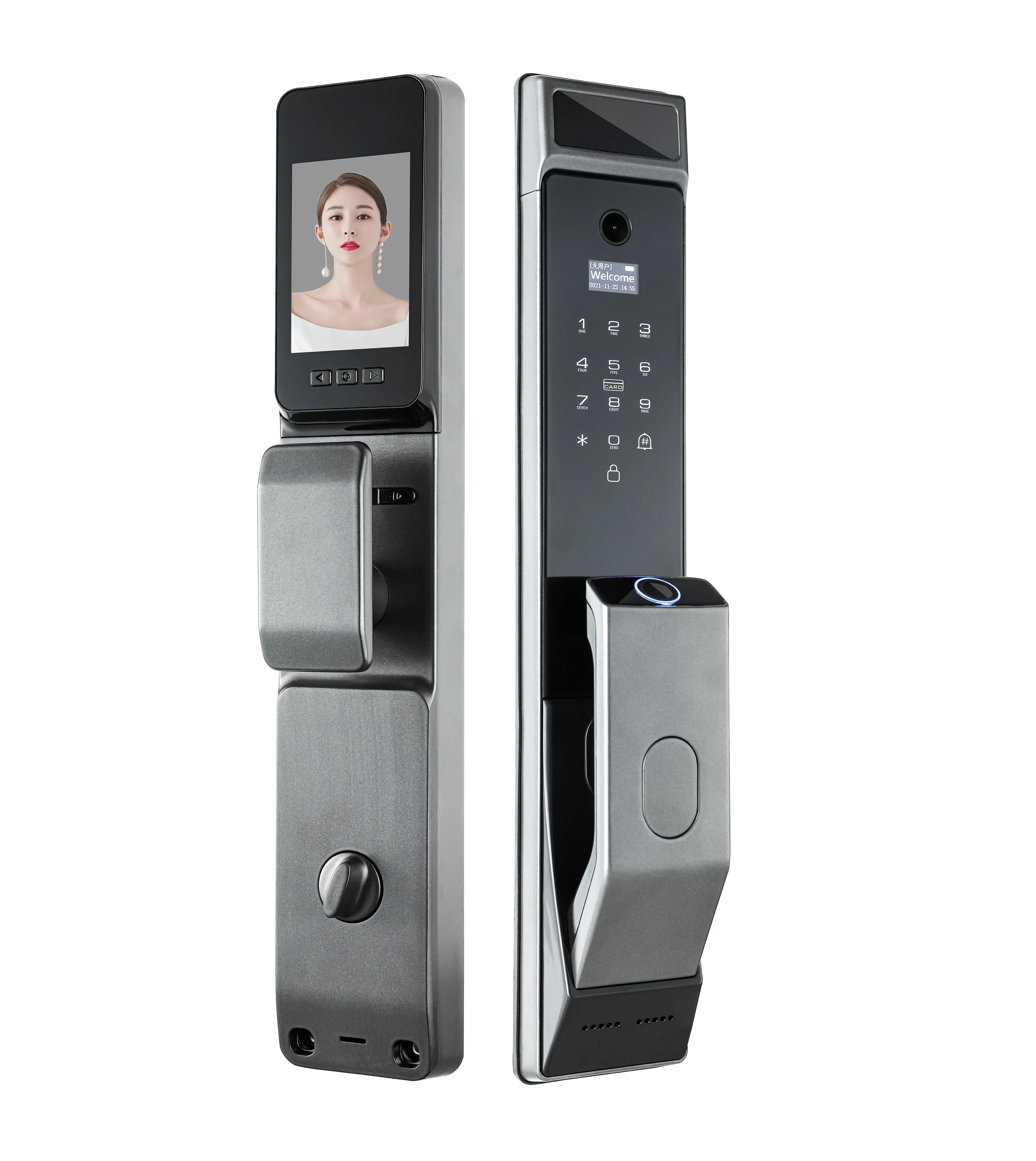 

X10 Tuya Wifi Smart Door Lock with 3D Face & Fingerprint Recognition Automatic Intelligent Security System Home Security Camera