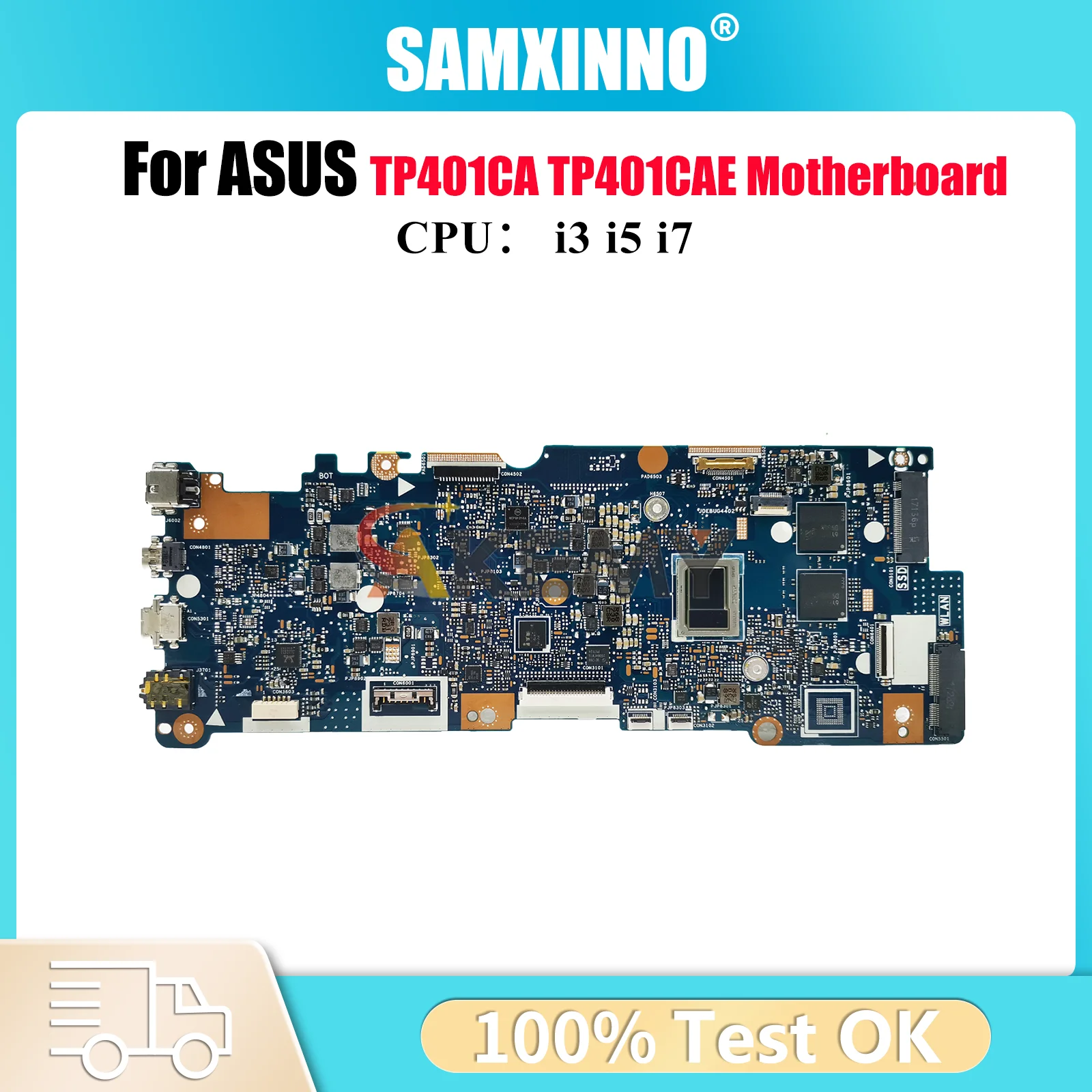 

TP401CA Laptop Motherboard For ASUS VivoBook Flip TP401C TP401CAE TP401CA Notebook Mainboard With i3 i5 i7 CPU 100% tests OK stk