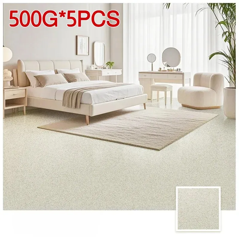 500g Oplosmiddelvrije Zelfnivellerende Platte Epoxy Vloerverf Slijtvaste Waterdichte Kleur Zand Vloercoating Imitatie Marmeren Verf