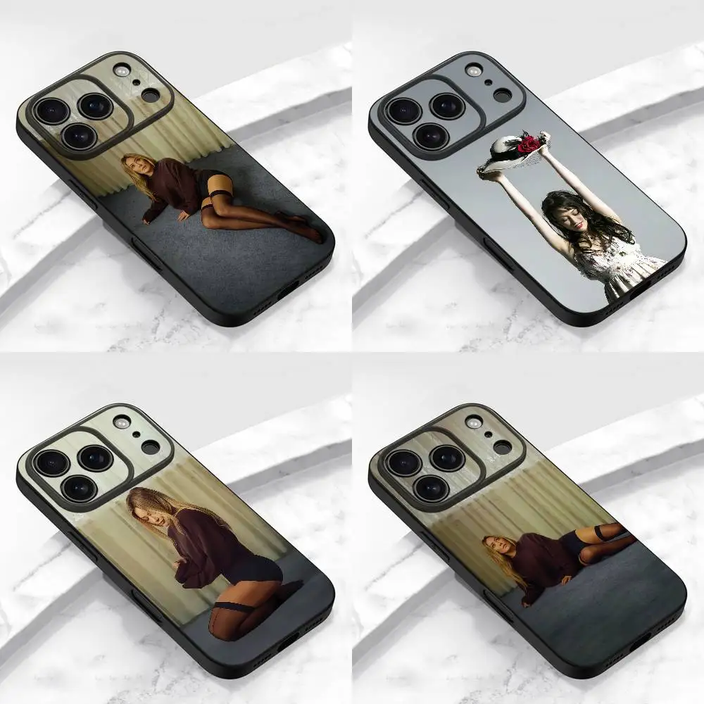 

H-Hilary Duff Luck or Something Phone Case For iPhone 15,16,12,14,13,11,17,Pro,Max,Plus,E,Air,Mini Black Cover