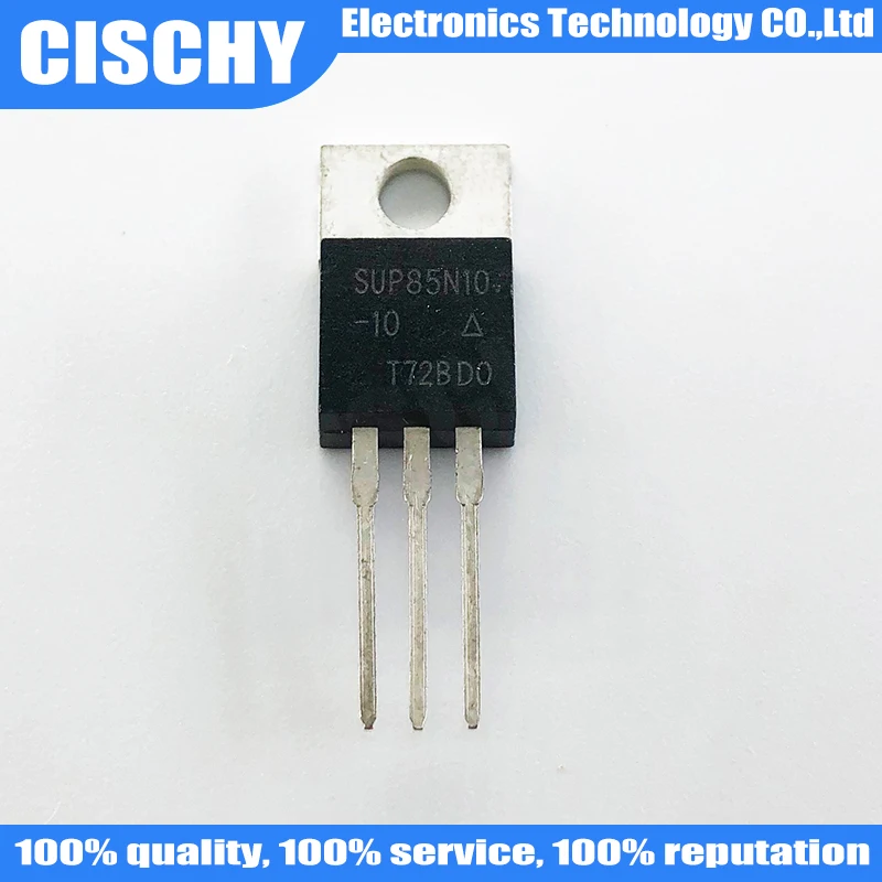 10pcs/lot SUP85N10-10 SUP85N10 TO220 85N10 85A 100V TO-220 In Stock