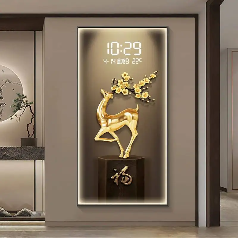 Elegant Style Wall Clock Unique Premium Upgrade Gold Digital Wall Clock Items Luxury Design Orologio Parete Bedroom Decoration