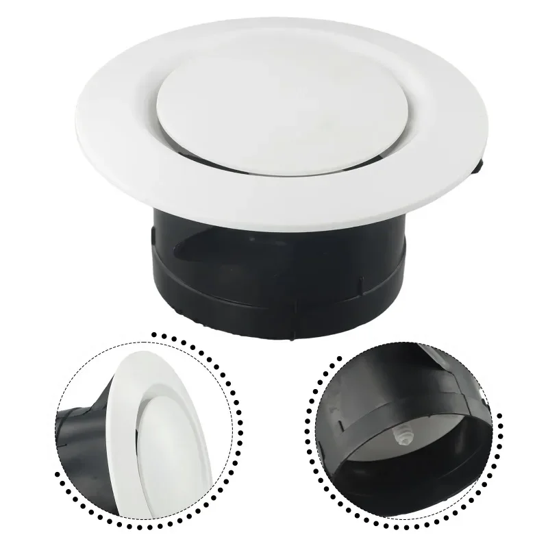 ABS Tuyere Ceiling Air Supply Mountable HOT AIR Vent Grille Cover Easy Diffuser Exhaust Hood 75mm/100mm