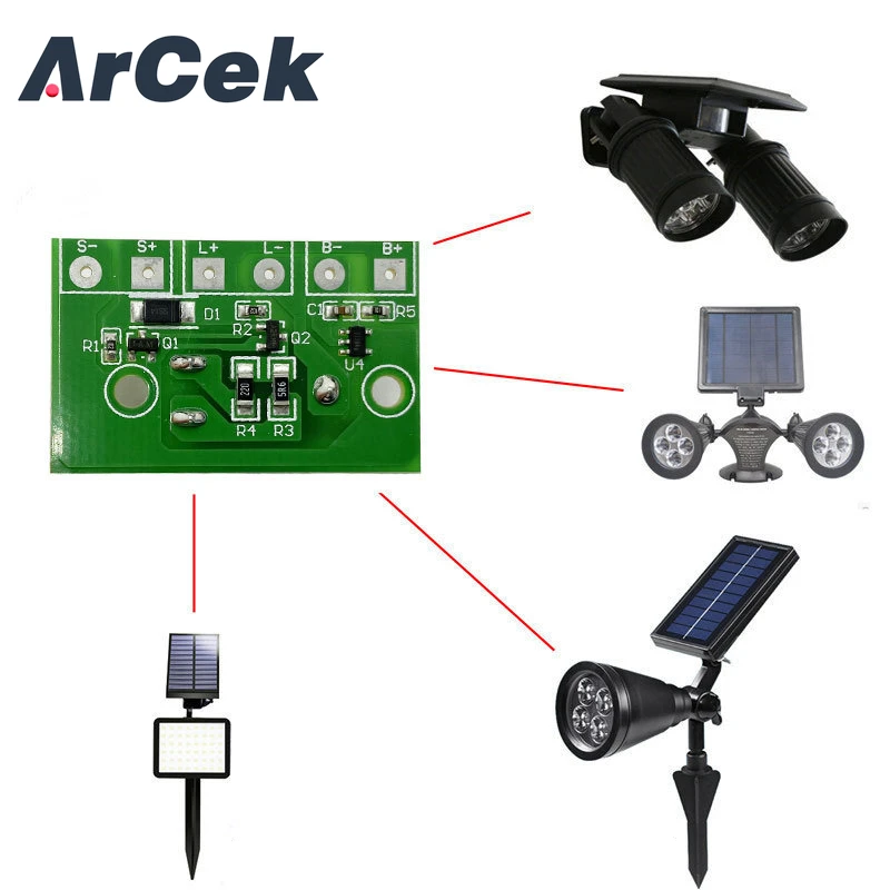 3,7 V 1a Solar regler LED Laterne Licht Steuer platine Foto Induktion Solar lampe Lithium Batterie Controller Modul