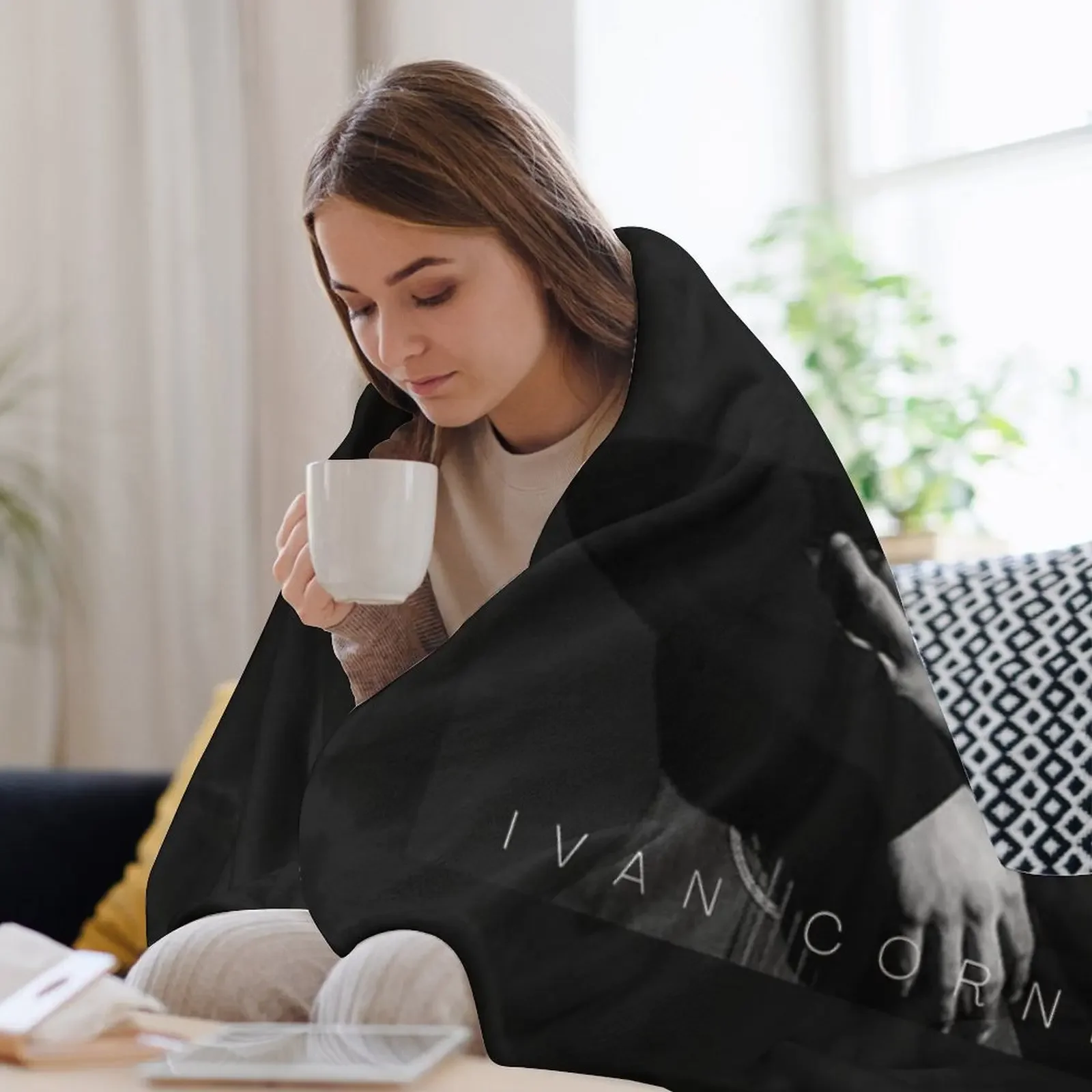 عشاق إيفان كورنيجو ألما فاسيا رمي بطانية سرير حراري منقوشة بطانيات قيلولة من القطيفة #3