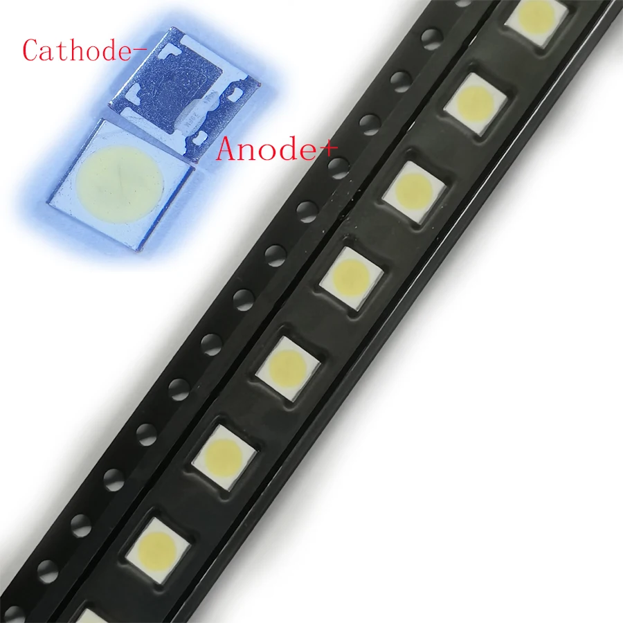 100 sztuk/partia SMD LED 3535 6V 2W zimny biały WM35E2F-YR09B-eA do aplikacji z podświetleniem LCD/TV