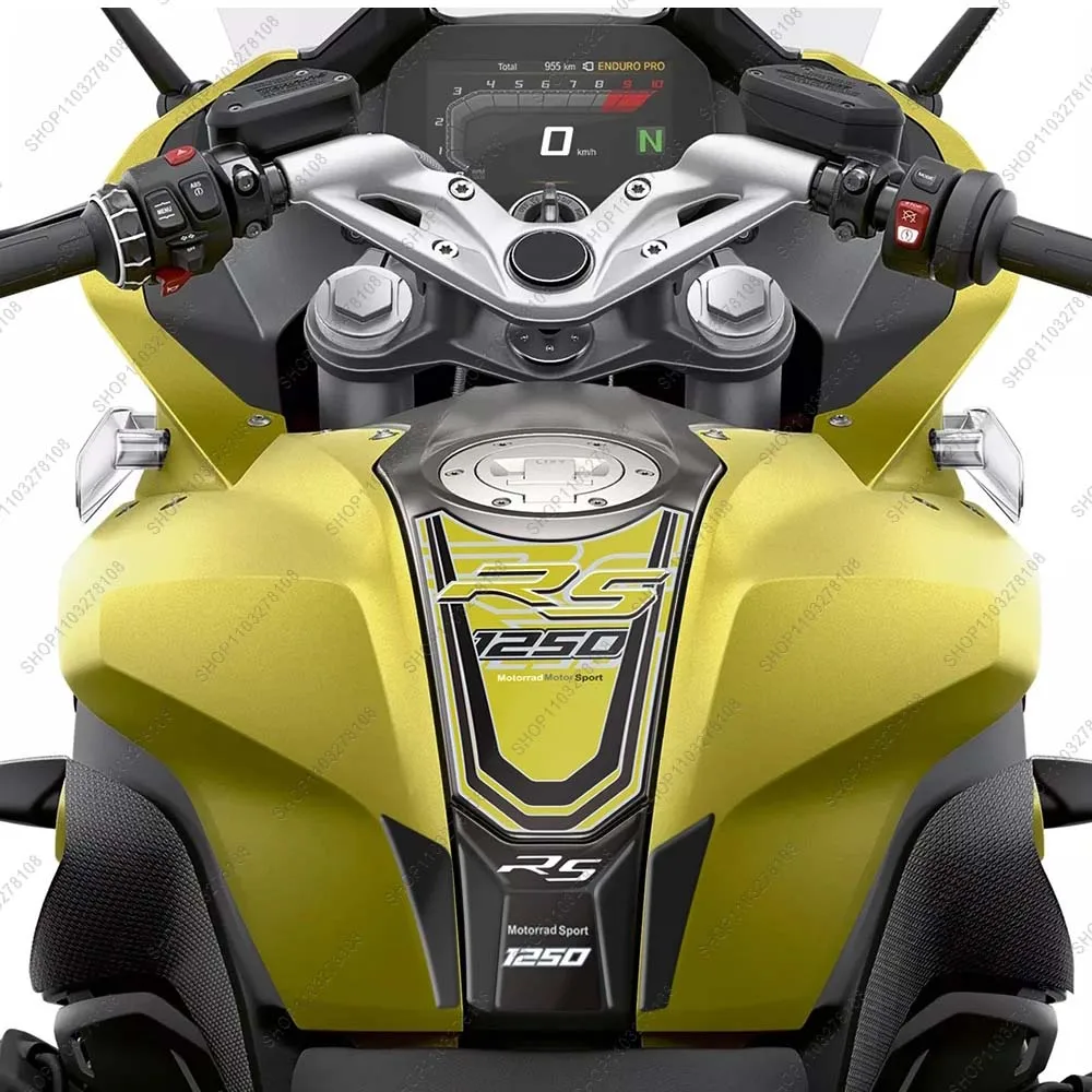 For BMW R1250RS R 1250 RS 2018-2024 2023 2020 2022 3D Epoxy Resin Sticker Motorcycle fuel tank pad Protective Sticker