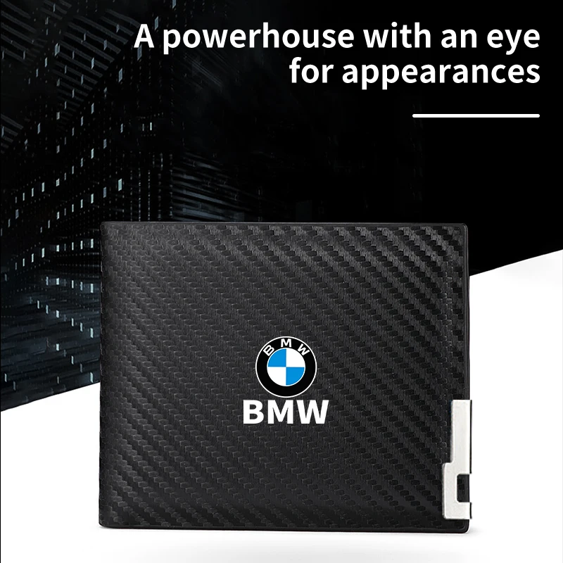 Carbon Fiber Men Wallet ID Credit Card Holder License Bag Gift Accessory For BMW E46 E39 F30 F10 E87 X3 X4 X5 X1 G30 G20 M3 M5