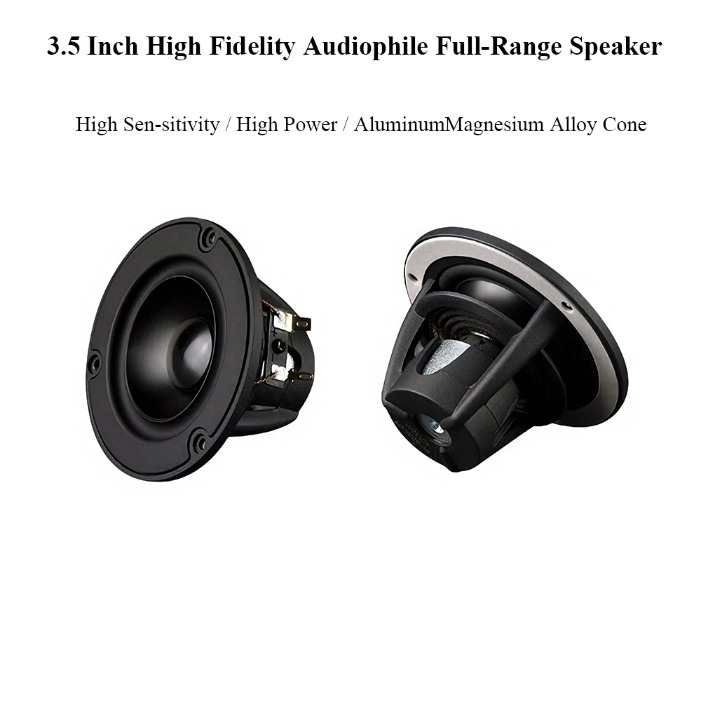 Premium 3.5 Inch Full Range Speaker 40W HiFi Full Range Driver for DIY Speaker Enclosure Comparable To Peerless NE95W-04