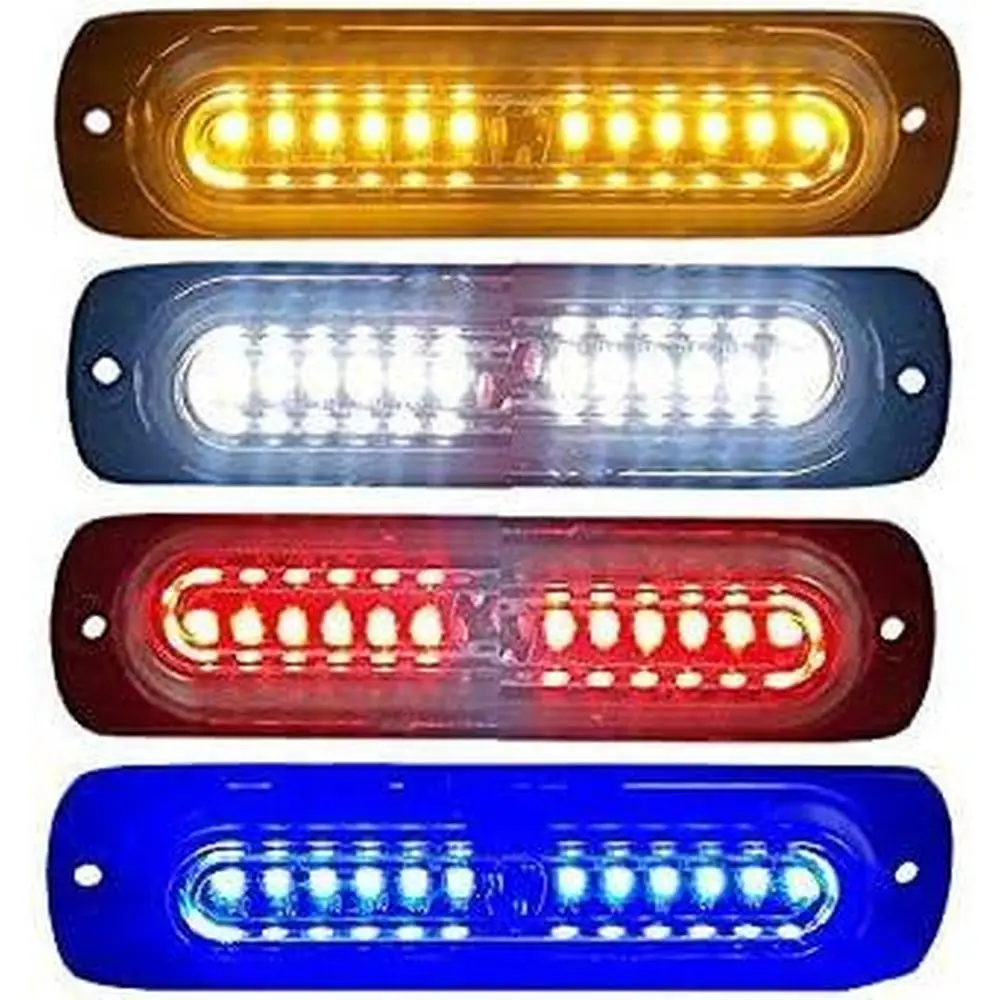 

4pcs Mini Strobe Lights 12V-24V 12 per light Mini Strobe Lights Universal for Most Car
