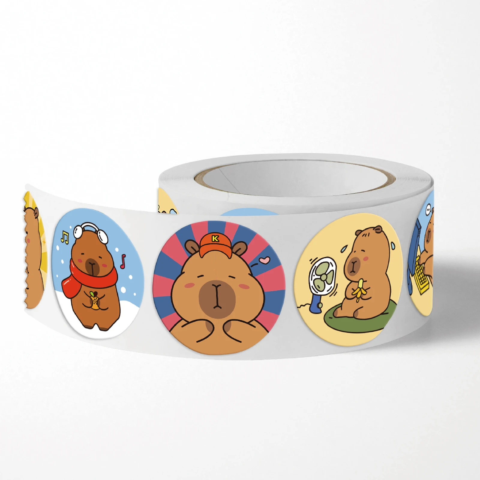 100-500pcs Capybara Thank You Sticker Cartoon Label Sealing Stationery DIY Decoration Scrapbooking School Supplies image 3