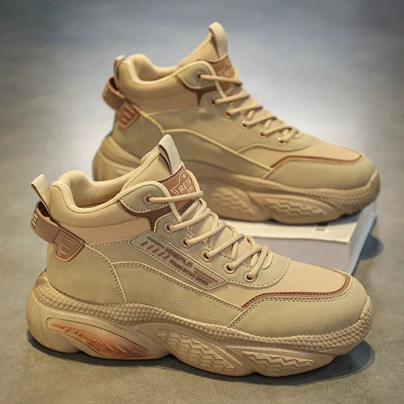 High-Top Men's Work Shoes Autumn 2026 New Style Construction Site Labor Protection Sports Anti-Slip Wear-Resistant Fashion Shoes