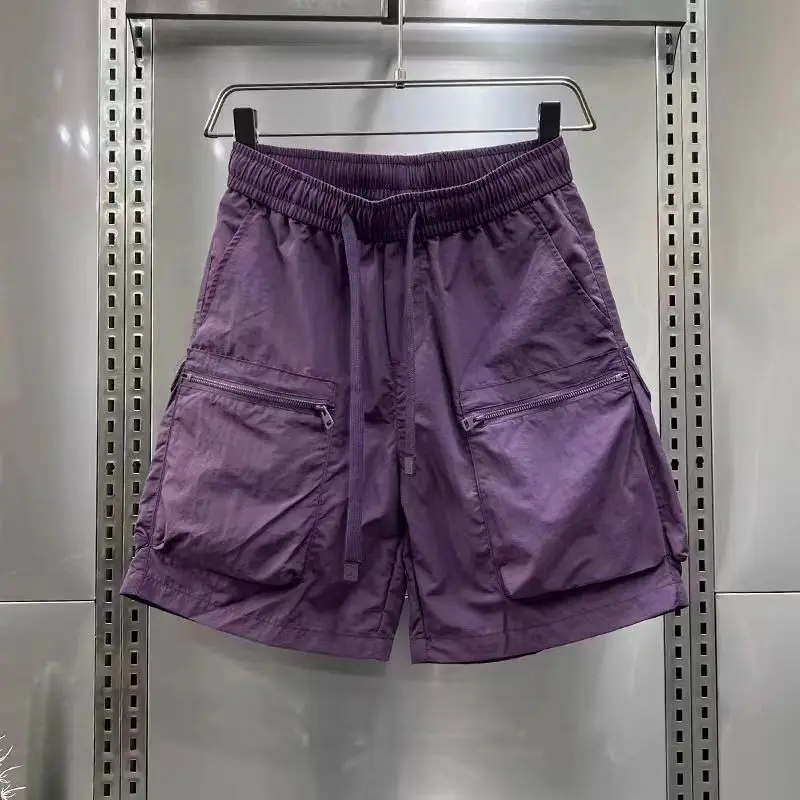 

Летние рабочие шорты для мужчин. Популярные повседневные свободные брюки с пятью точками и модными множеством карманов.