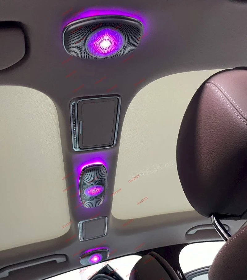 LED 3/7/64 Farben Für Mercedes-Benz C/E/S/GLC W222 W213 W205 X253 Auto Decke Lautsprecher Umgebungs Licht MB Audio Atmosphäre Lampe