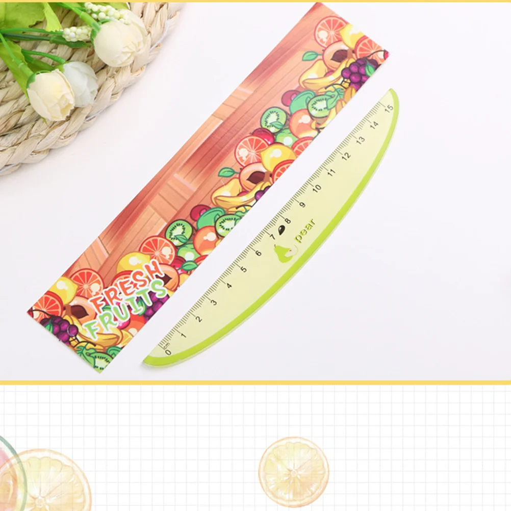

6Pcs 15Cm Cartoon Ruler Set Clear Scale Non-Wear Marking Creative Rulers for Students Portable Learning Accessories
