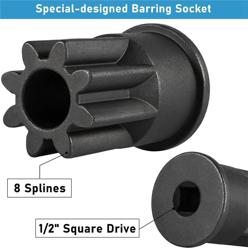 A44Z-Engine Barring/Turning Socket Wrench For CAT Caterpillar, EUI/MUI & Mack Engines, Fits 3176/3196/3200/3208/3300/3400
