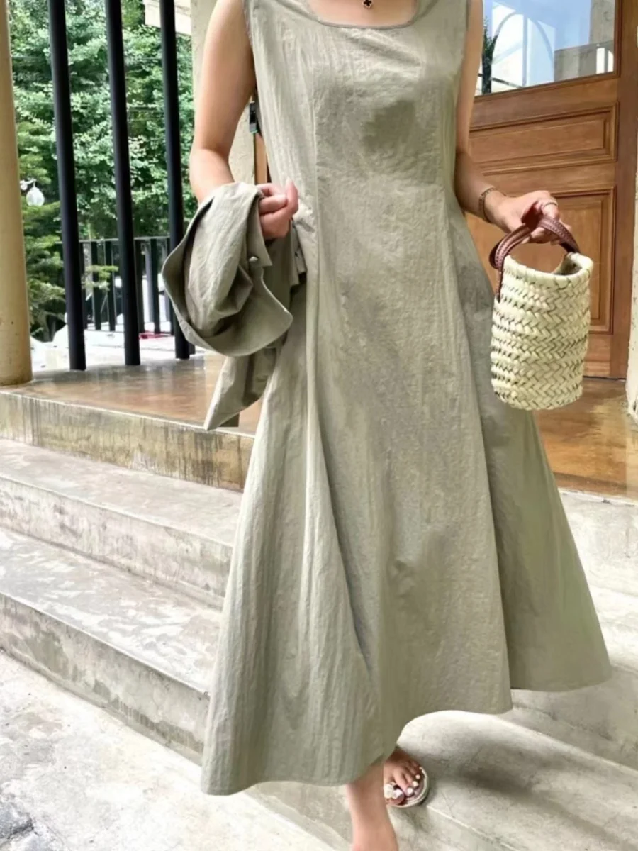 

Повседневный хлопково-льняной жилет, комплект с длинной юбкой, женское простое пальто ort Sve irt, комплект из двух предметов High-End Sensation