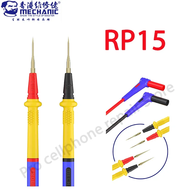 MECHANIC RP15 Multimeter Pen 1000V 20A Universal Soft Stainless Steel Pen Tip Probe Test Pen for Digital Multimeter