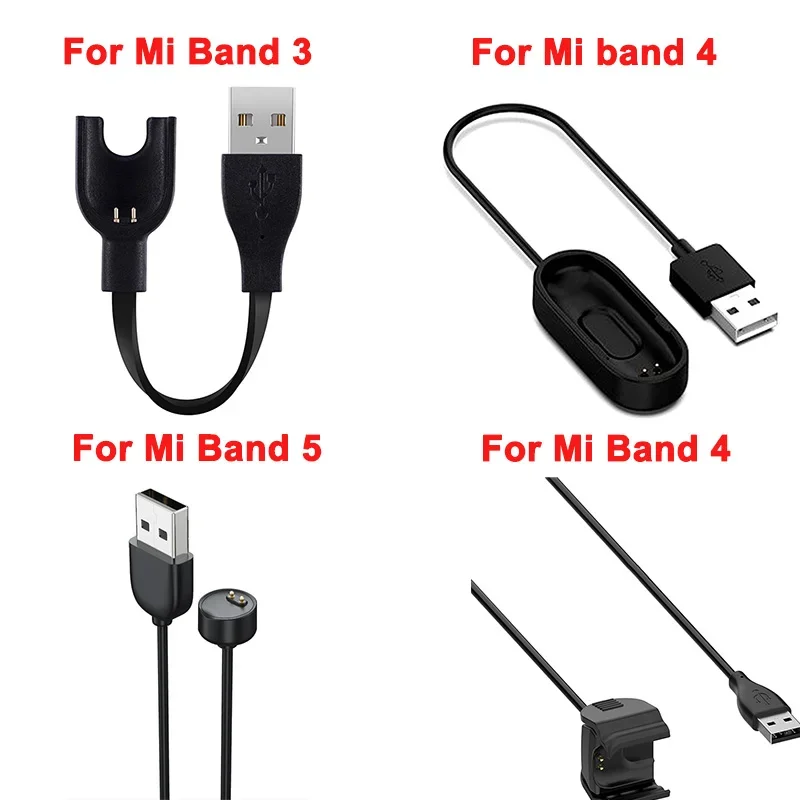 Chargeurs USB pour Xiaomi Mi Band 3 4 2 pour Mi Band 4 5 6 7 fil adaptateur de charge de remplacement pour Xiaomi MiBand 3 Smart Band