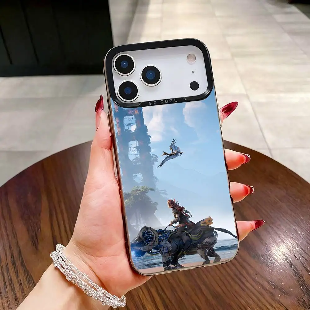 H-Horizon Z-Zero D-DAWN Game Phone Case For iPhone 16,15,14,17,13,12,11,Mini,Pro,SE,XS,MAX,Air,Black Matte Silicone Cover