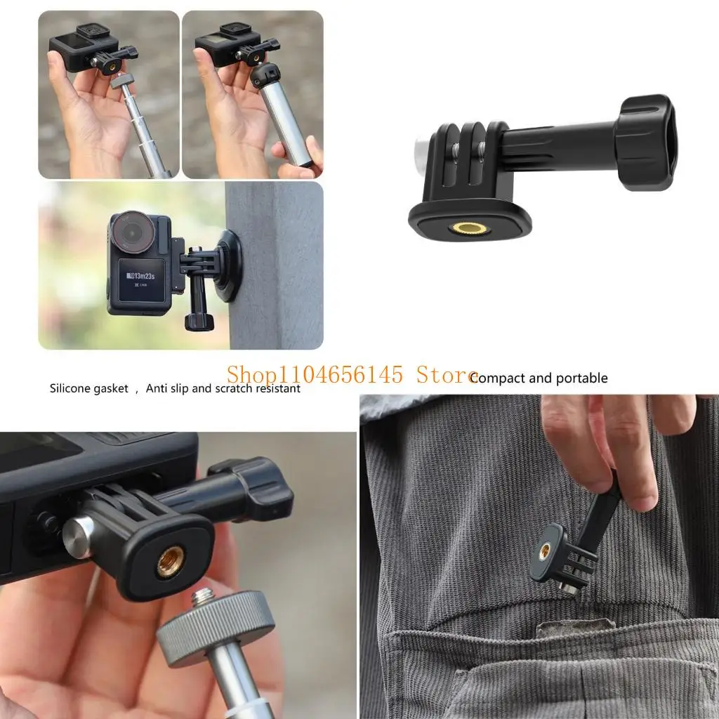 

5asd 1/4 Tripod Adapter Converter with Thumb Screw Mount for Action 5/4/3 Pocket 3 Camera Stand Holder Mount Accessories