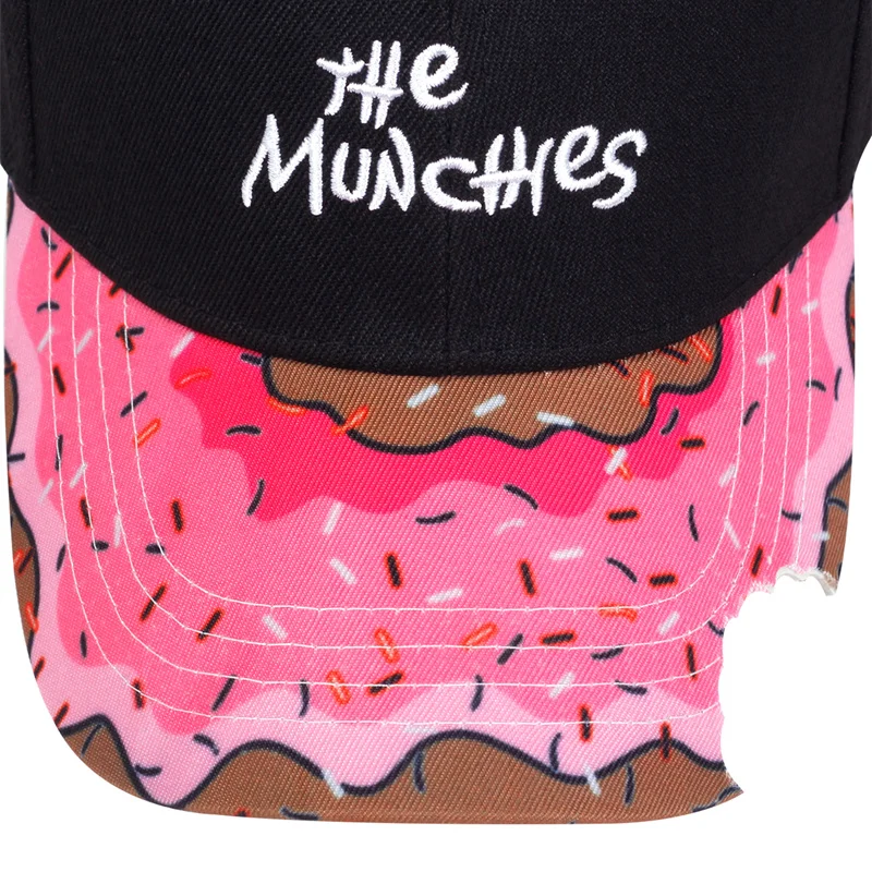 MUNCHIES Hip Hop Cap girl boy Fashion baseball Cap for men women adult Sports Casual Hat Outdoor Sun snapback Hats